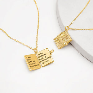 Secret Scriptures Locket: Faith - Gold